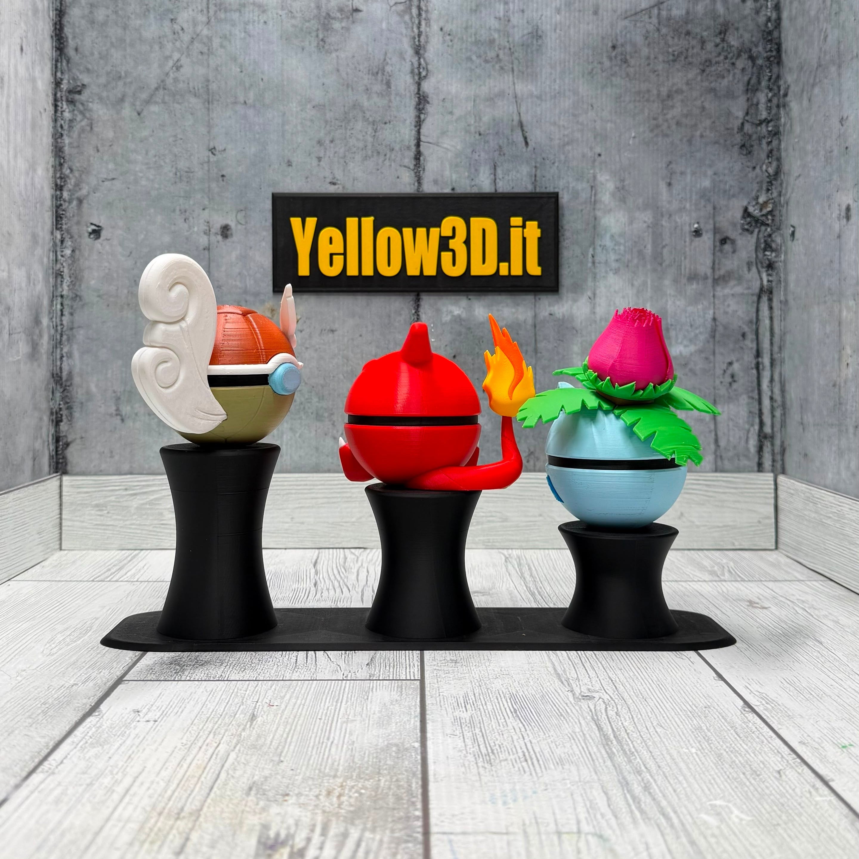 Evoluzione Intermedia Trio Pack: Il Bundle - 3 Fusionballs + 1 Stand a Colonna Triplo