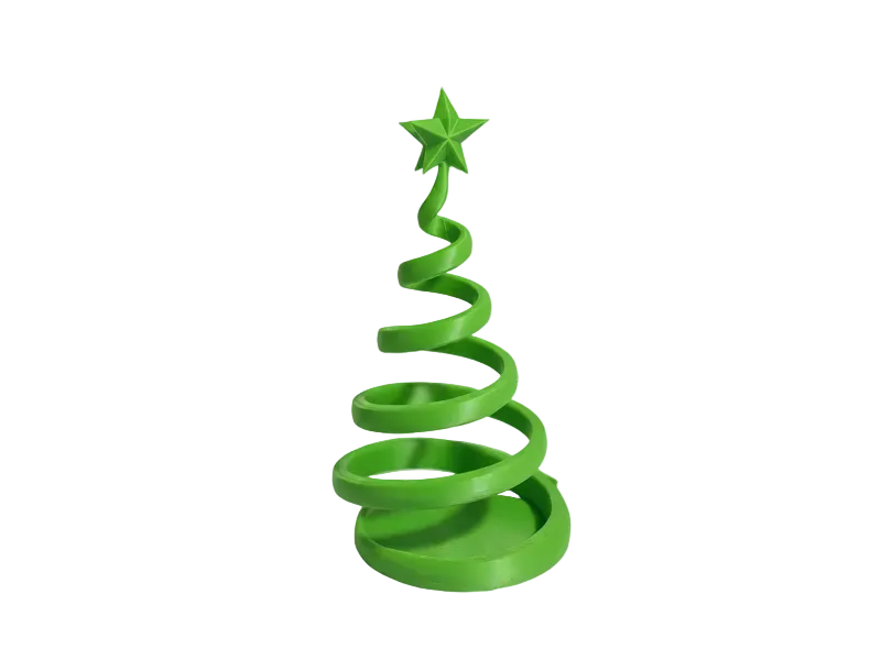 Albero di Natale a Spirale - Yellow 3D - Festività Stagionale